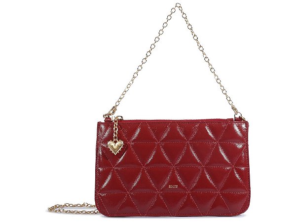 Bolsa Tiracolo Love Pouch Pequena Couro Schutz Passion Red
