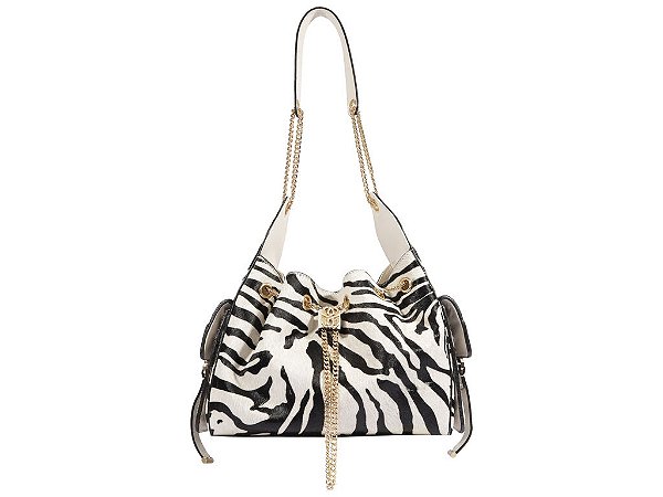 Bolsa Tiracolo Shoulder Lilibet Wild Pelo Zebra Afri Schutz Preto