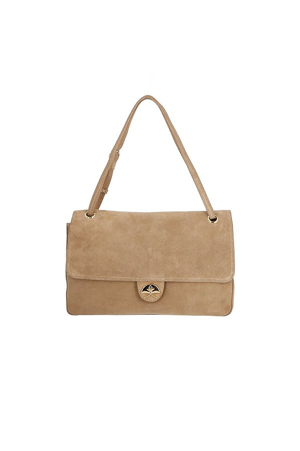 Bolsa Grande Hobo Em Camurça Alça Luiza Barcelos Fendi