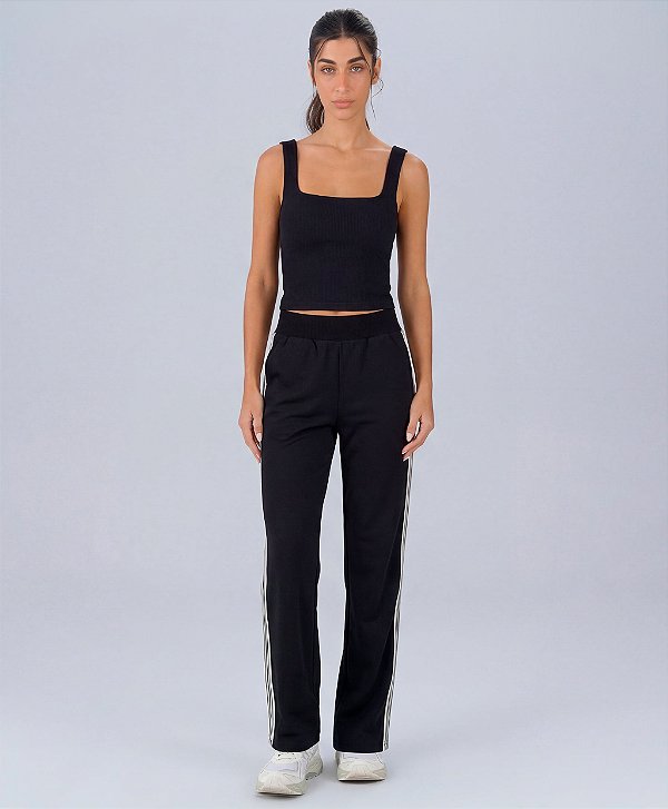 Calça Detalhes AG Nas Laterais Alto Giro Preto