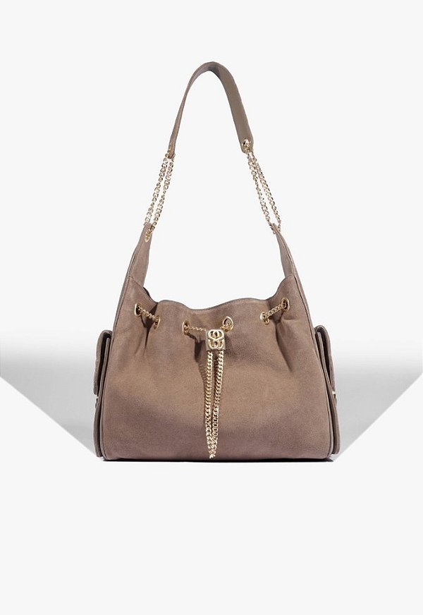 Bolsa Tiracolo Lilibet Média Camurça Marrom Schutz