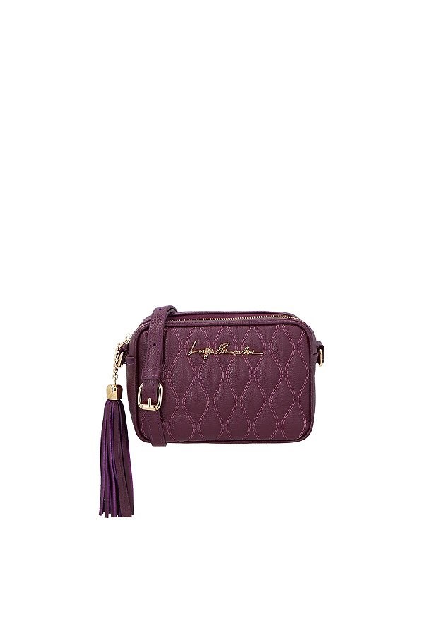 Bolsa Pequena Clássica Alça Couro Luiza Barcelos Vinho