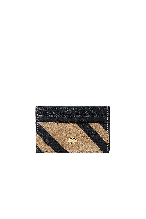 Porta Cartão Feminino Camurça Logomania Luiza Barcelos Cinza