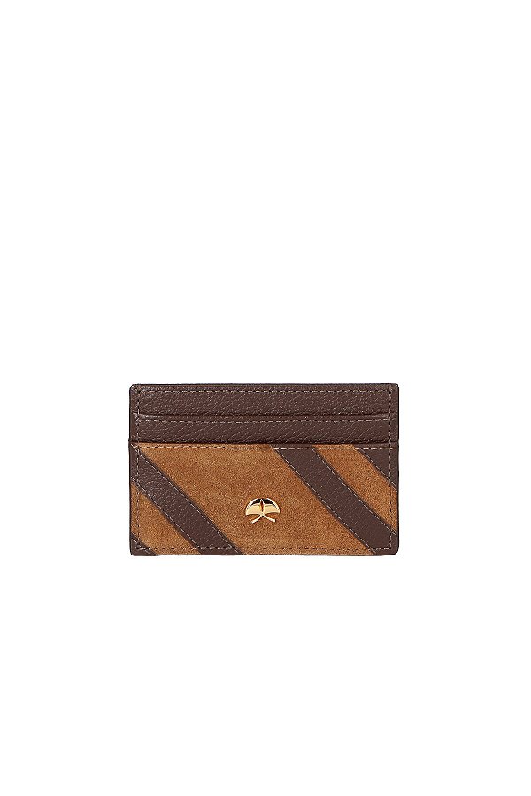 Porta Cartão Feminino Camurça Logomania Luiza Barcelos Coffee