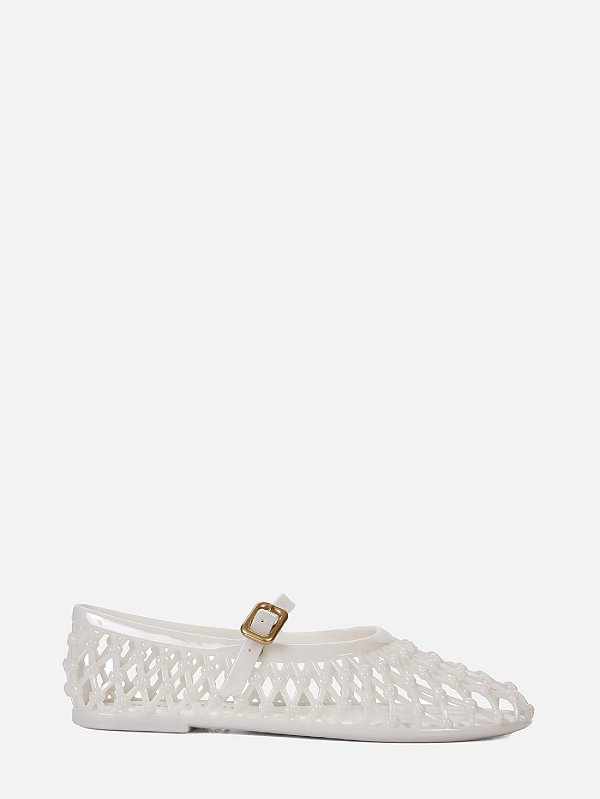 Sapatilha Lara Jelly Fivela Tressê Paula Torres Off White