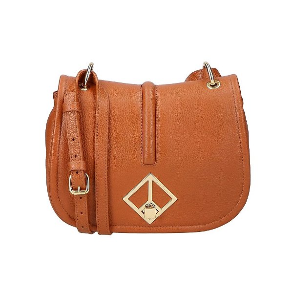 Bolsa Média Alça Couro Logomania LB FALL 24 Luiza Barcelos Camel