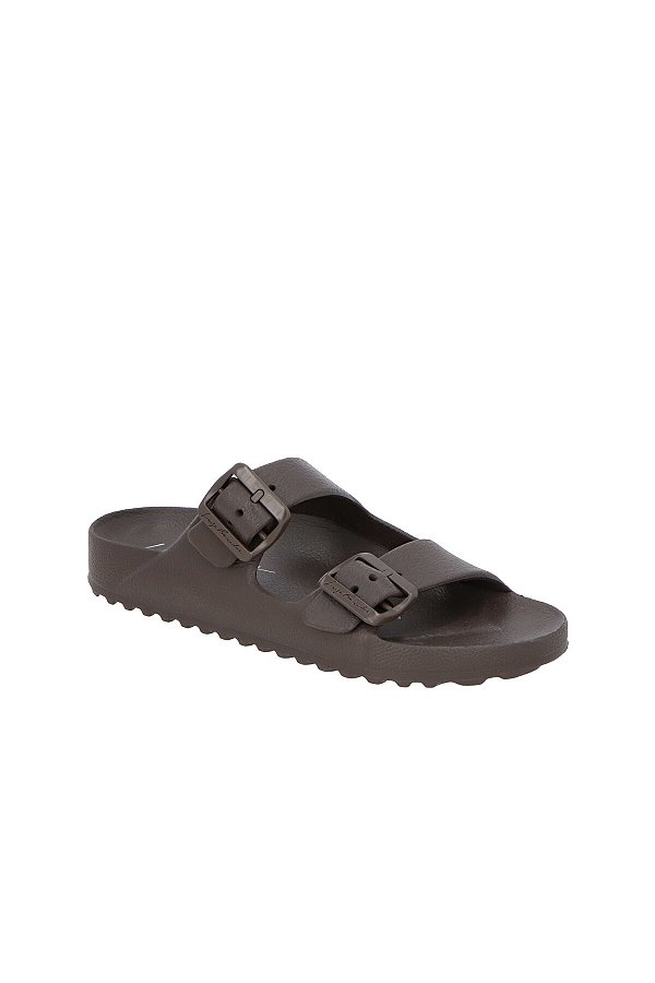Chinelo Feminino Slide Tiras Fivela Luiza Barcelos Coffee