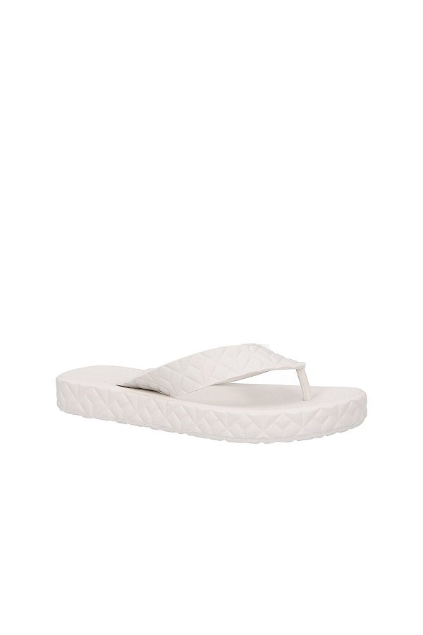 Chinelo Feminino Injetado Texturizado Luiza Barcelos Off White