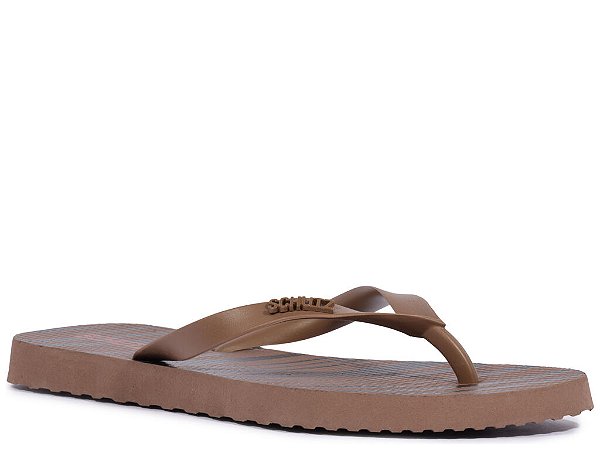 Chinelo Feminino Jelly Flip Flop Animal Print Schutz Marrom