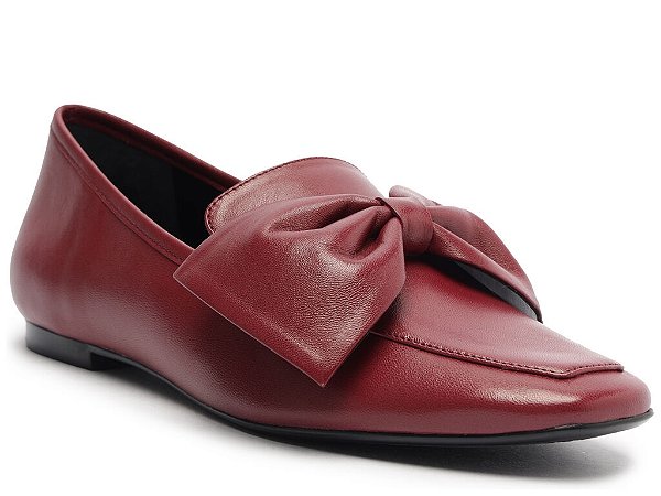 Mocassim Deluxe Laço Couro Schutz Marsala