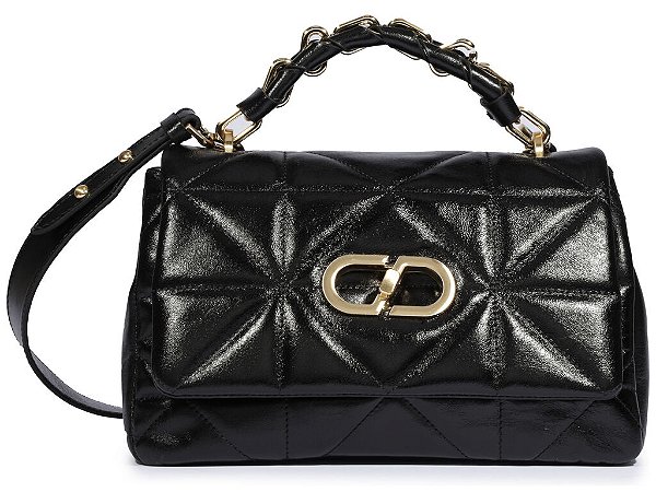 Bolsa Média Tiracolo Couro Schutz Preto