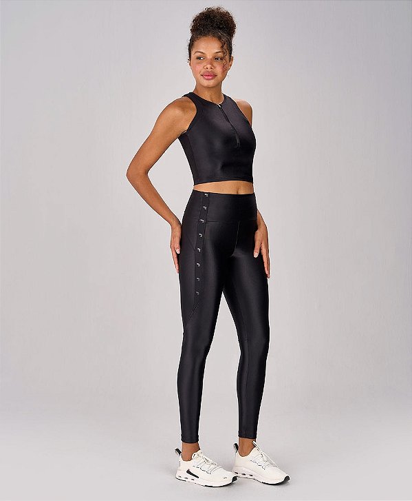 Legging Com Recortes e Estampa