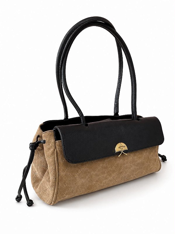 Bolsa Grande Baguete Camurça Viena  Bicolor  Luíza Barcelos Fendi