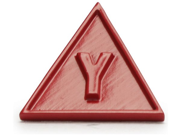 Pingente Metal Letra Y Schutz Vermelho