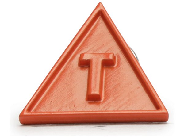 Pingente Metal Letra T Schutz Laranja