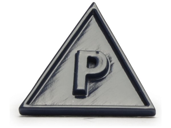 Pingente Metal Letra P Schutz Azul Marinho