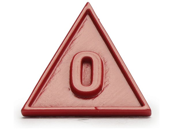 Pingente Metal Letra O Schutz Vermelho