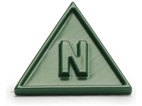 Pingente Metal Letra N Schutz Verde