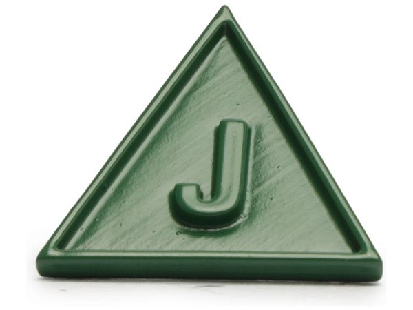 Pingente Metal Letra J Schutz Verde