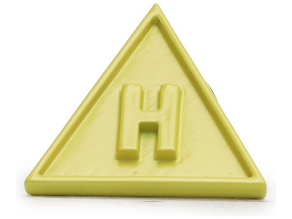 Pingente Metal Letra H Schutz Amarelo