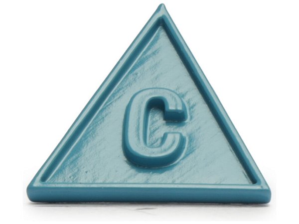 Pingente Metal Letra C Schutz Azul