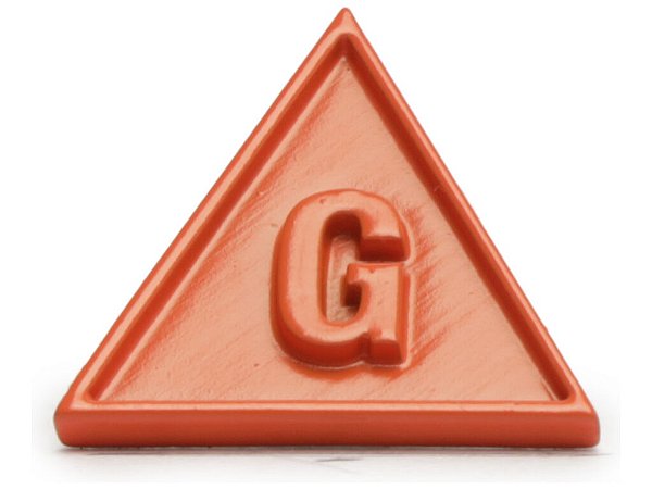 Pingente Metal Letra G Schutz Laranja
