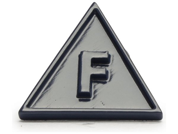 Pingente Metal Letra F Schutz Azul Marinho