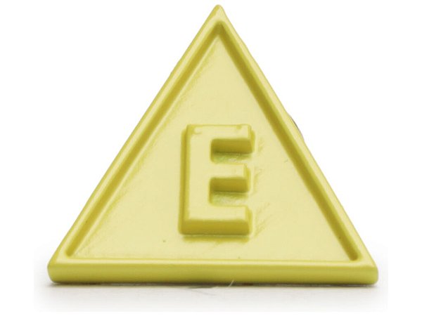 Pingente Metal Letra E Schutz Amarelo