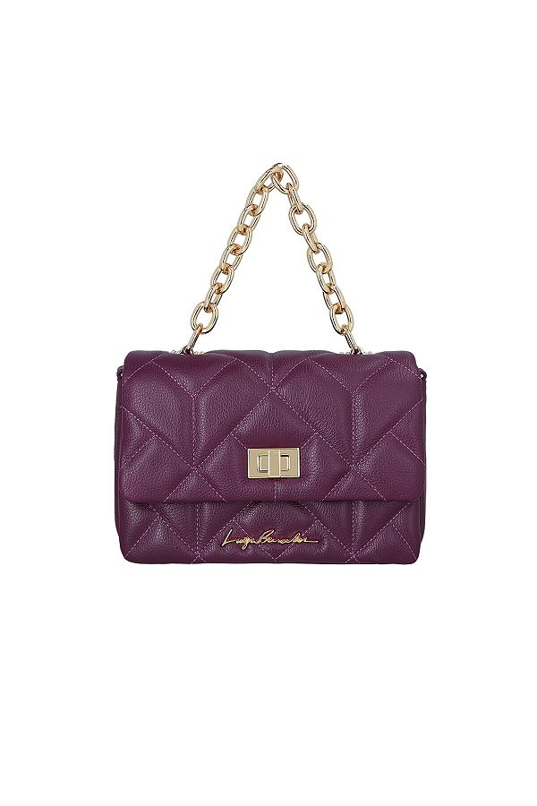 Bolsa Viena Couro Corrente Luiza Barcelos Vinho