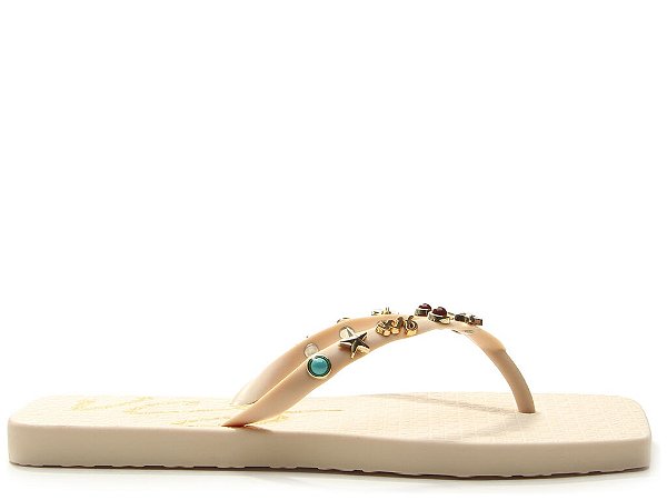 Flat Chinelo Flip Flops Off White Estrelas Vicenza