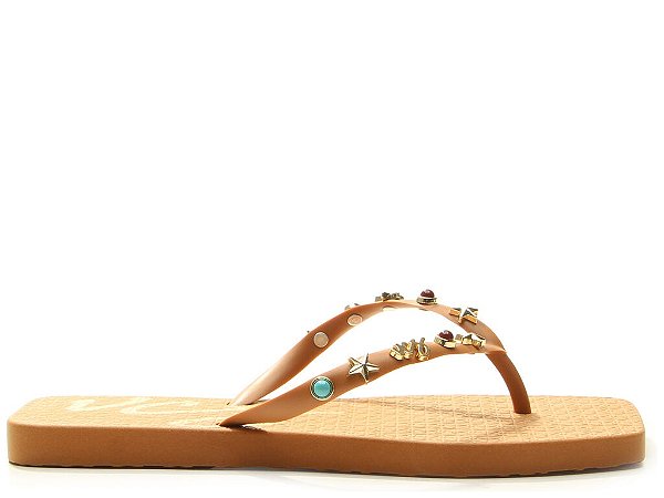 Flat Chinelo Flip Flop Nude Estrela Vicenza