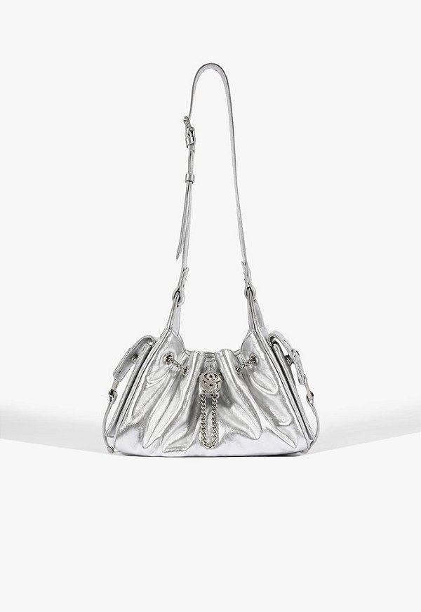 Bolsa Mini Lilibet Média Couro Prata Schutz
