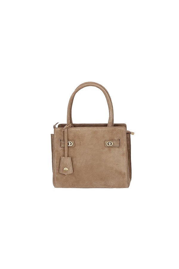 Bolsa Média Em Camurça Bege Fendi Luiza Barcelos