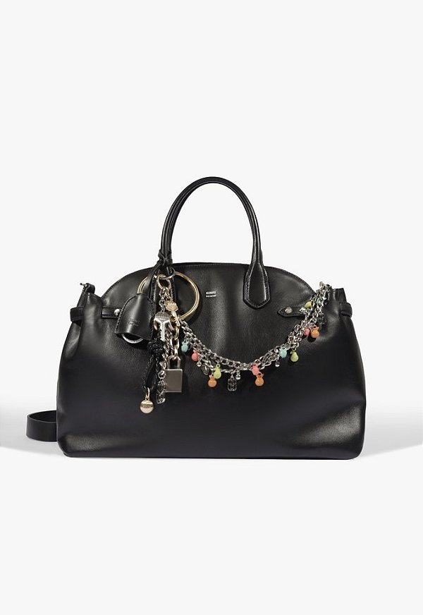 Bolsa Tote Broadway Summer Grande Couro Preta Schutz