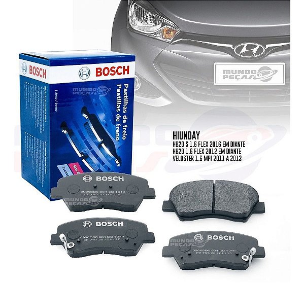 Kit Pastilha Freio Original Bosch Hyundai Hb20 1.6 Flex