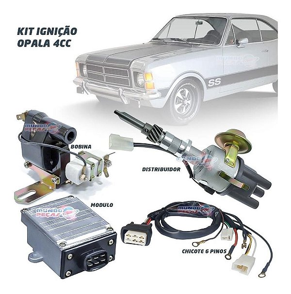 Kit Ignição Eletrônica Gm Opala Caravan Motor 4cc 100% Novo
