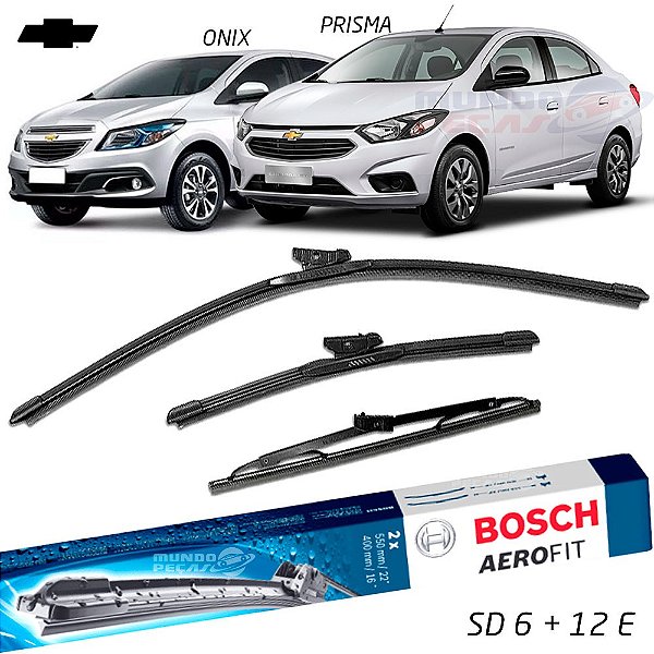 Kit Palheta Dianteira Traseira Bosch Chevrolet Onix 13/18