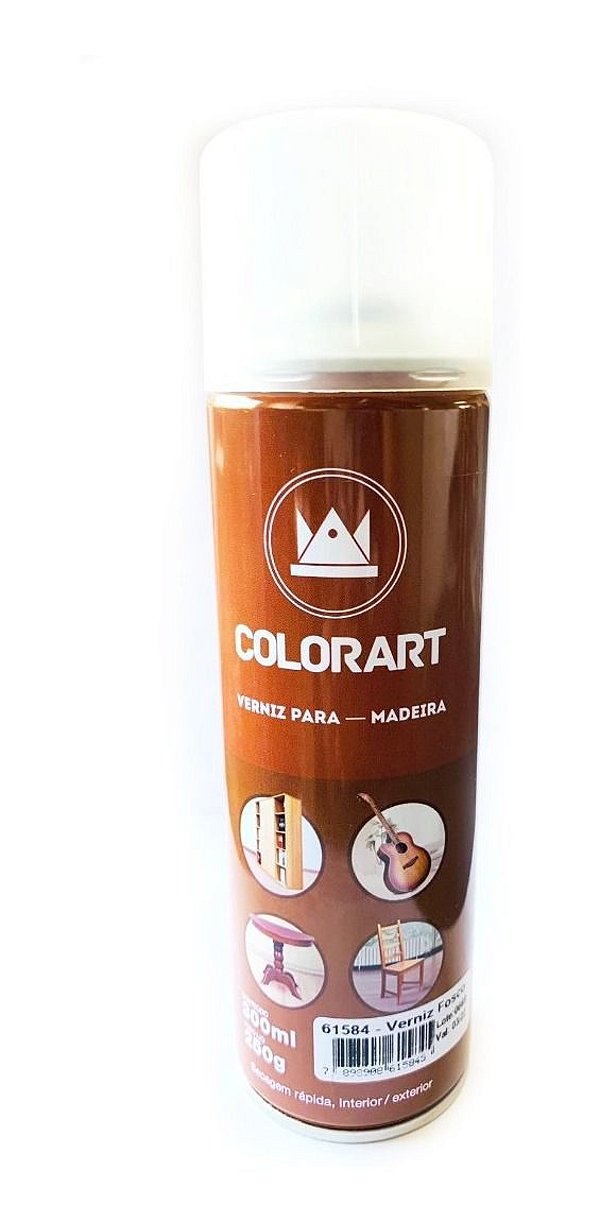 Spray Verniz Fosco Para Madeira Colorart 300ml