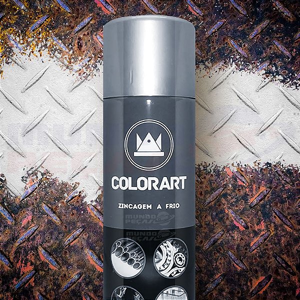 Tinta Spray Zincagem A Frio Colorart 300ml - Evita Corrosão