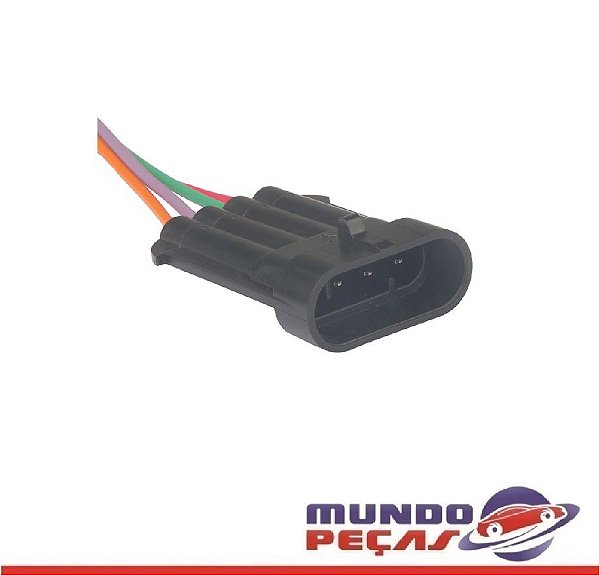 Chicote da Sonda Lambda Com Abas Laterais Linha Gm - 4 Vias - Macho - Uni