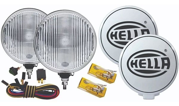 Farol Milha Hella 500 - Kit - Porsche / Fusca Lente Raiada