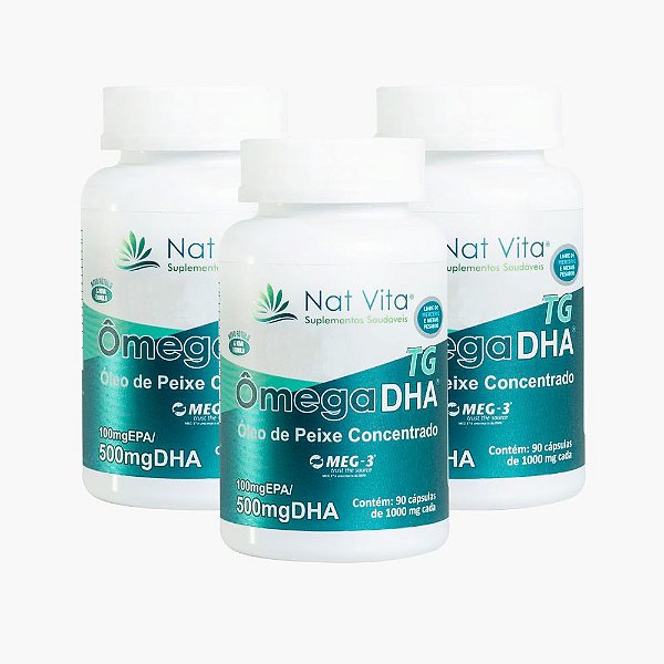 Kit 3un Ômega DHA TG 90 Cáps