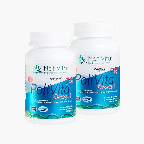 Kit 2un Polivita Ômega 3 Tg 60 Cáps