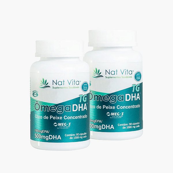 Kit 2un Ômega DHA TG 90 Cáps