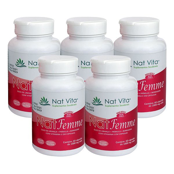 Kit Nat Femme 60 cápsulas 5 unidades