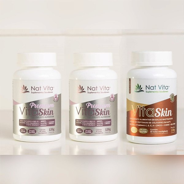 Kit - 2 Nat Vita Skin Premium MAIS um Vita Skin Sabor Banoffe de brinde