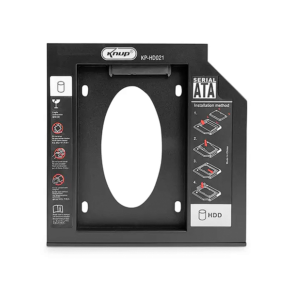 Adaptador Caddy Knup 9.5mm HD/SSD