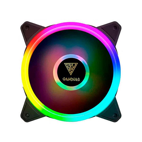 Kit com 3 Fans Coolers Gamdias 120mm RGB
