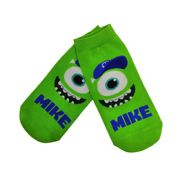 Meia Mike Wazowski - Monstros S.A. - Cano Baixo