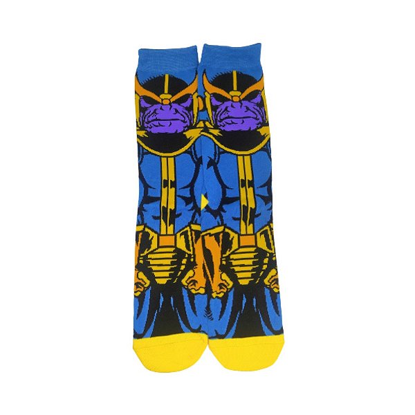 Meia Vingadores Thanos Cano Alto